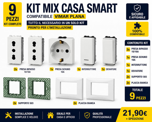 Kit prese interruttori vimar - kit,